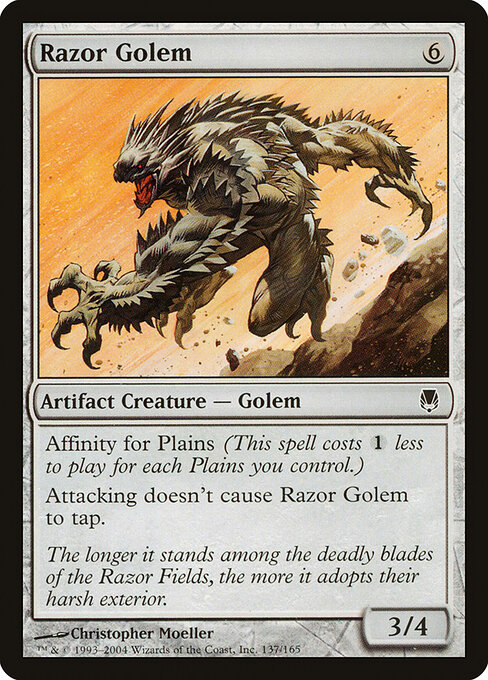 Darksteel - 137 - Razor Golem - Common - Foil