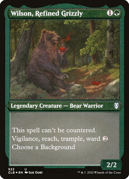 Commander Legends: Battle for Baldur's Gate - 522 - Wilson, Refined Grizzly - Uncommon - Etched Foil