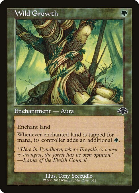 Dominaria Remastered - 352 - Wild Growth - Common - Foil