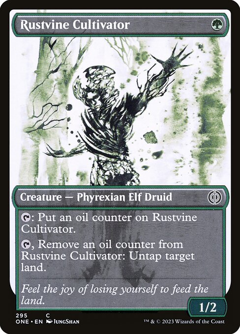 Phyrexia: All Will Be One - 295 - Rustvine Cultivator - Common - Showcase Foil