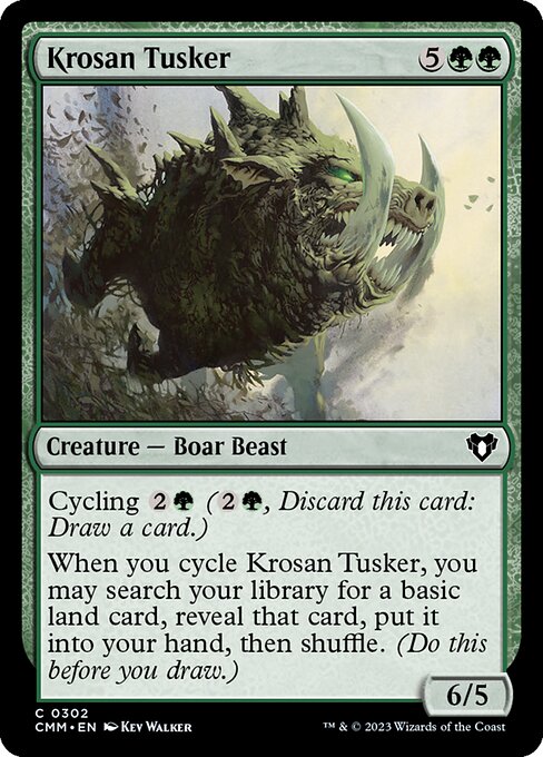Commander Masters - 302 - Krosan Tusker - Common - Foil