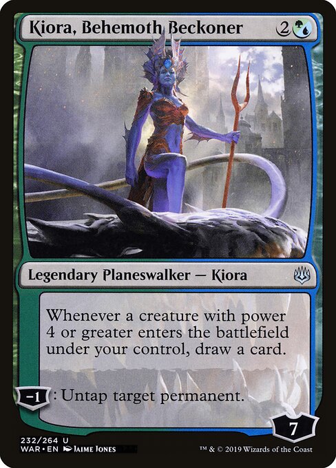 War of the Spark - 232 - Kiora, Behemoth Beckoner - Uncommon - Foil