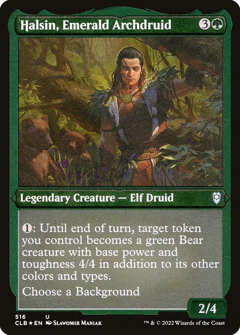 Commander Legends: Battle for Baldur's Gate - 516 - Halsin, Emerald Archdruid - Uncommon - Etched Foil