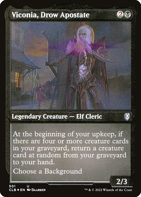 Commander Legends: Battle for Baldur's Gate - 501 - Viconia, Drow Apostate - Uncommon - Etched Foil