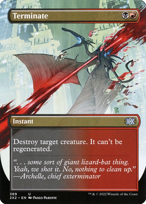 Double Masters 2022 - 389 - Terminate - Uncommon - Borderless Foil