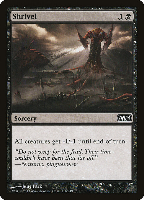Magic 2014 - 116 - Shrivel - Common - Foil