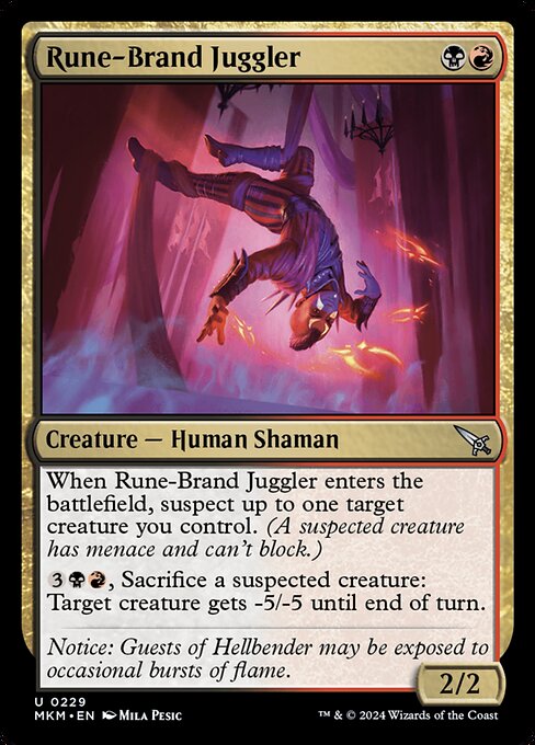 Murders at Karlov Manor - 229 - Rune-Brand Juggler - Uncommon - Foil