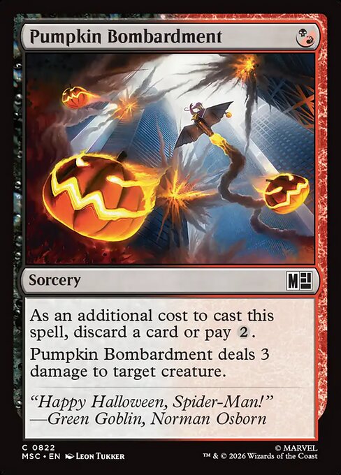 Marvel Super Heroes Commander - 822 - Pumpkin Bombardment - Common - Foil