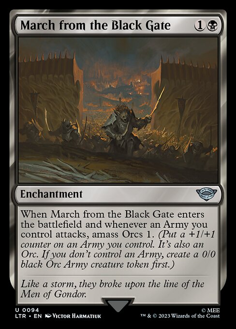 The Lord of the Rings: Tales of Middle-earth - 94 - March from the Black Gate - Uncommon - Foil