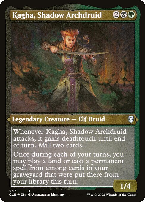 Commander Legends: Battle for Baldur's Gate - 537 - Kagha, Shadow Archdruid - Uncommon - Etched Foil