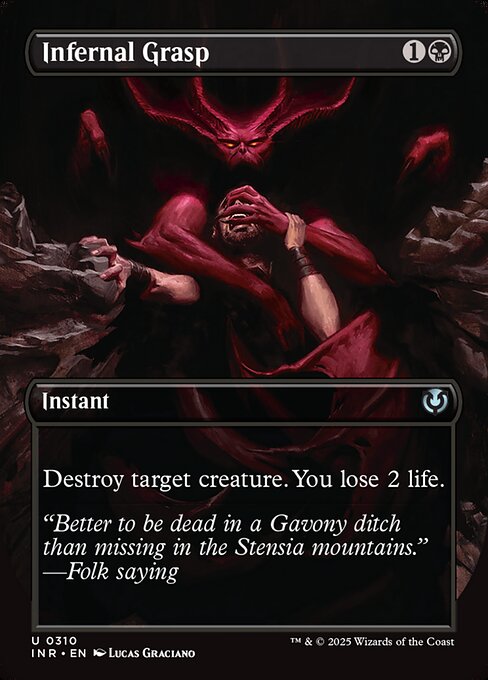 Innistrad Remastered - 310 - Infernal Grasp - Uncommon - Borderless Foil