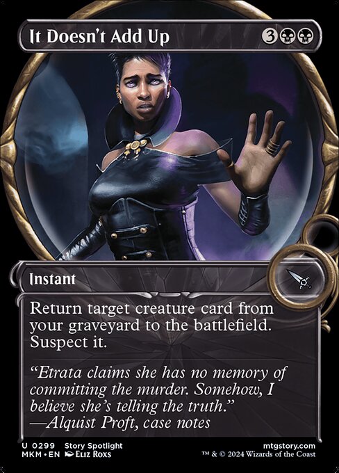 Murders at Karlov Manor - 299 - It Doesn't Add Up - Uncommon - Showcase Foil