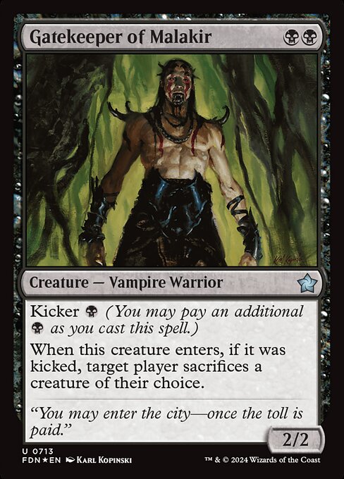 Foundations - 713 - Gatekeeper of Malakir - Uncommon - Foil