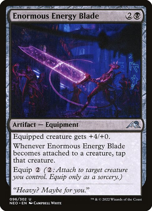 Kamigawa: Neon Dynasty - 96 - Enormous Energy Blade - Uncommon - Foil