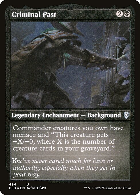 Commander Legends: Battle for Baldur's Gate - 494 - Criminal Past - Uncommon - Etched Foil