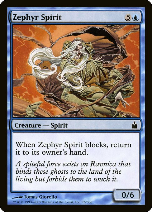 Ravnica: City of Guilds - 76 - Zephyr Spirit - Common - Foil