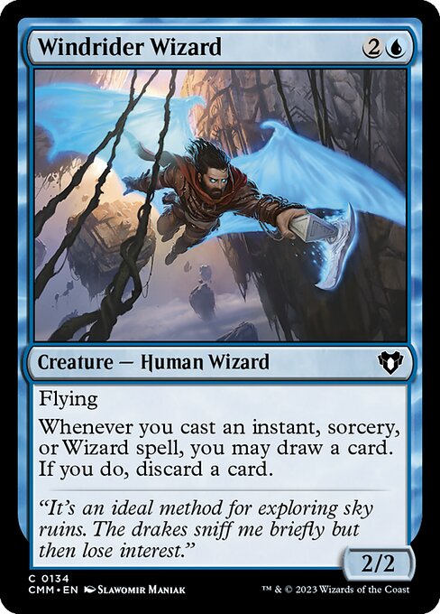 Commander Masters - 134 - Windrider Wizard - Common - Foil
