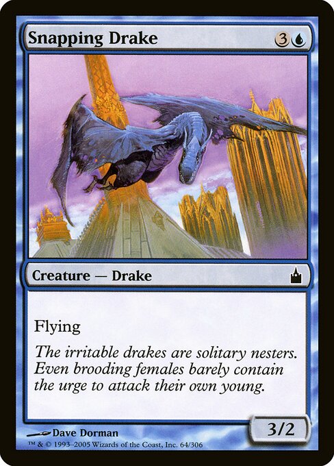 Ravnica: City of Guilds - 64 - Snapping Drake - Common - Foil