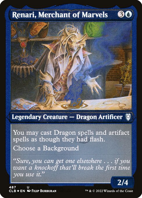 Commander Legends: Battle for Baldur's Gate - 487 - Renari, Merchant of Marvels - Uncommon - Etched Foil
