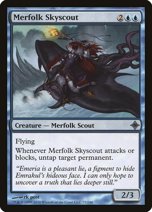 Rise of the Eldrazi - 77 - Merfolk Skyscout - Uncommon - Foil