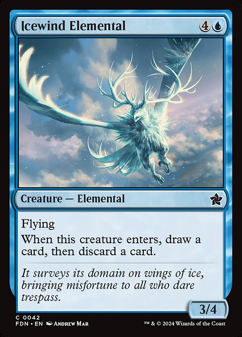 Foundations - 42 - Icewind Elemental - Common - Foil