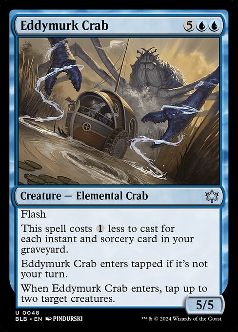 Bloomburrow - 48 - Eddymurk Crab - Uncommon - Foil