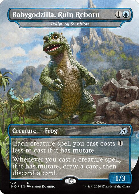 Ikoria: Lair of Behemoths - 372 - Pollywog Symbiote - Uncommon - Borderless Foil