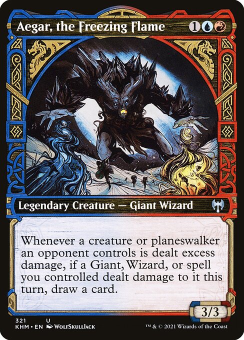 Kaldheim - 321 - Aegar, the Freezing Flame - Uncommon - Showcase Foil