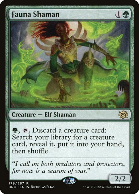 The Brothers' War Promos - 179p - Fauna Shaman - Rare - Foil