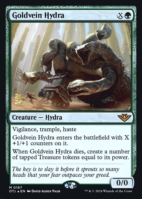 Outlaws of Thunder Junction Promos - 167s - Goldvein Hydra - Mythic - Foil