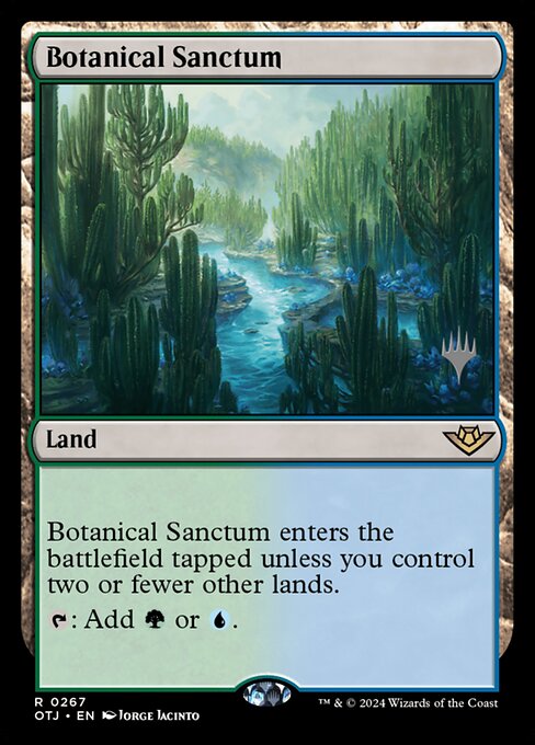 Outlaws of Thunder Junction Promos - 267p - Botanical Sanctum - Rare - Foil