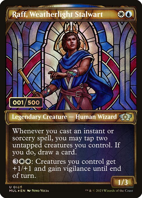 Multiverse Legends - 186z - Raff, Weatherlight Stalwart - Uncommon - Double Rainbow Foil