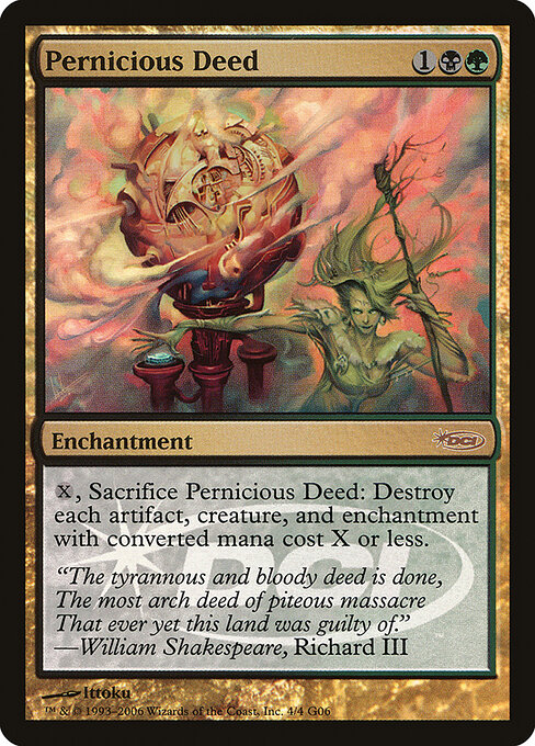 Judge Gift Cards 2006 - 4 - Pernicious Deed - Rare - Foil