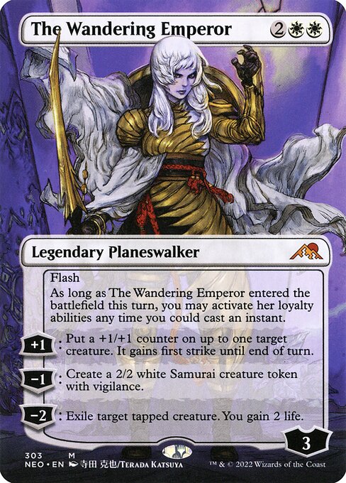 Kamigawa: Neon Dynasty - 303 - The Wandering Emperor - Mythic - Borderless Foil