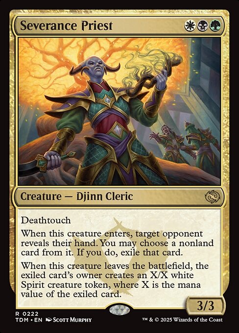 Tarkir: Dragonstorm - 222 - Severance Priest - Rare - Foil