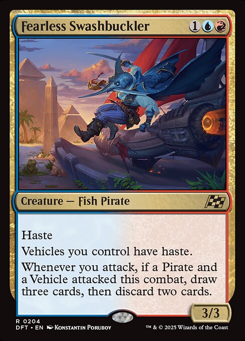 Aetherdrift - 204 - Fearless Swashbuckler - Rare - Foil