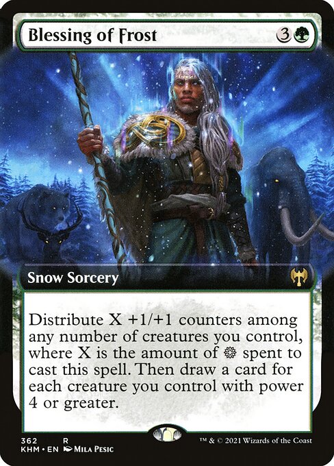 Kaldheim - 362 - Blessing of Frost - Rare - Extended Art Foil