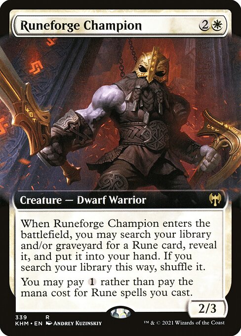 Kaldheim - 339 - Runeforge Champion - Rare - Extended Art Foil