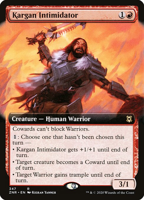 Zendikar Rising - 347 - Kargan Intimidator - Rare - Extended Art Foil