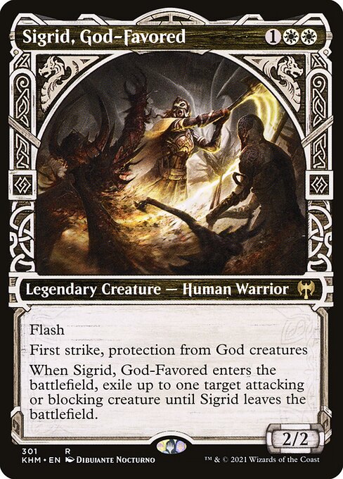 Kaldheim - 301 - Sigrid, God-Favored - Rare - Showcase Foil