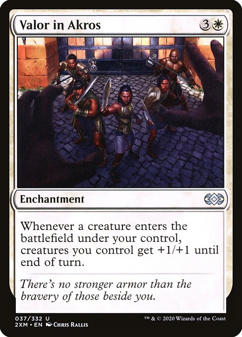 Double Masters - 37 - Valor in Akros - Uncommon - Foil