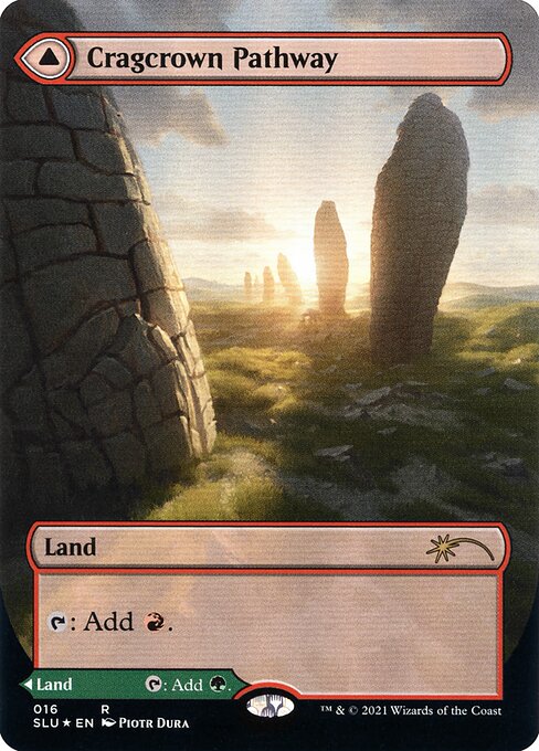 Secret Lair: Ultimate Edition - 16 - Cragcrown Pathway // Timbercrown Pathway - Rare - Borderless Foil