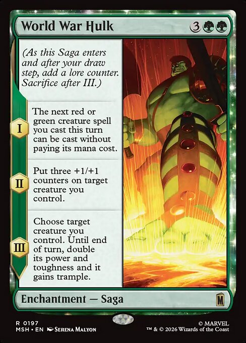 Marvel Super Heroes - 197 - World War Hulk - Rare - Foil