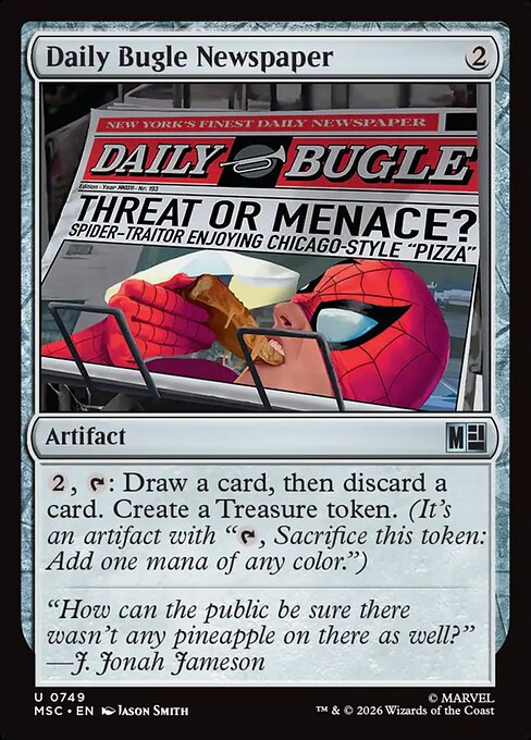 Marvel Super Heroes Commander - 749 - Daily Bugle Newspaper - Uncommon - Foil