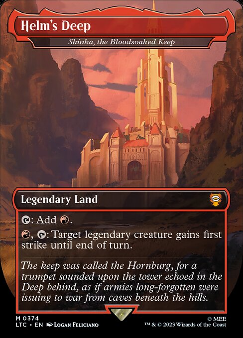 Tales of Middle-earth Commander - 374 - Shinka, the Bloodsoaked Keep - Mythic - Borderless Foil