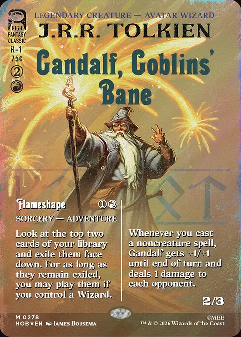 The Hobbit - 278 - Gandalf, Goblins' Bane // Flameshape - Mythic - Surge Foil