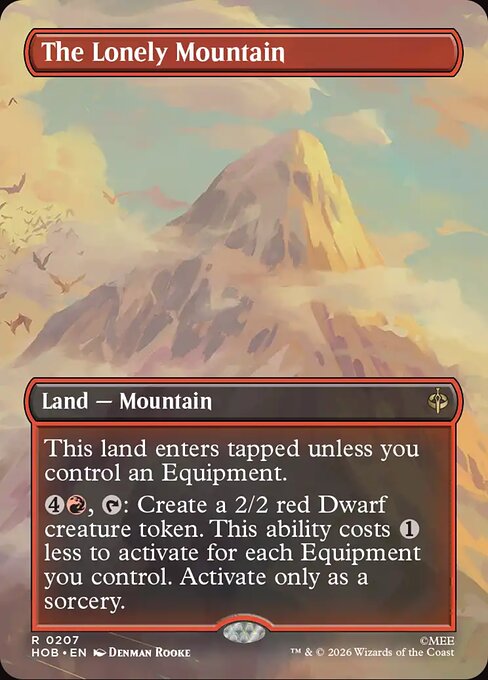 The Hobbit - 207 - The Lonely Mountain - Rare - Borderless Foil