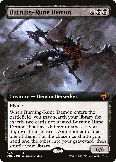 Kaldheim - 349 - Burning-Rune Demon - Mythic - Extended Art Foil