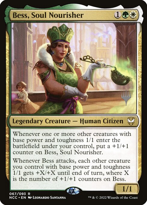 New Capenna Commander Promos - 67p - Bess, Soul Nourisher - Rare - Foil