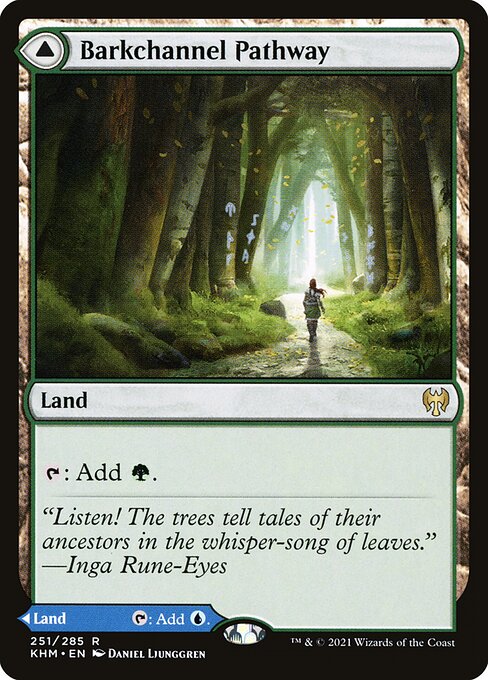 Kaldheim - 251 - Barkchannel Pathway // Tidechannel Pathway - Rare - Foil
